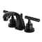 Kingston Brass Widespread Bathroom Faucet with Brass PopUp, Matte Black KS4940CML - alternate 1